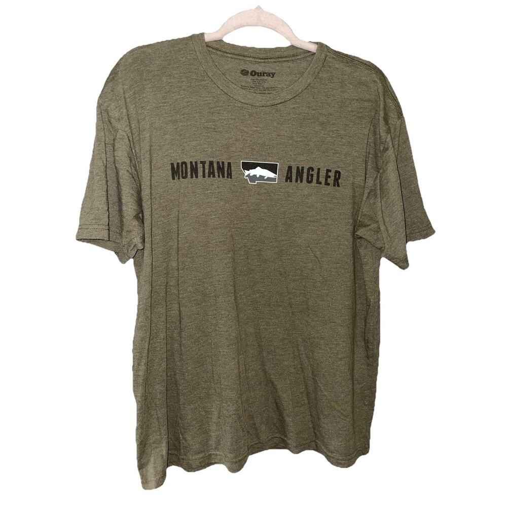 Montana Angler Fly Fishing Shirt XL Ouray Sportswear Tri-Blend Soft